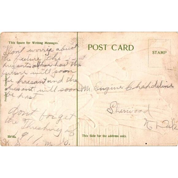 1911 Young Lovers Meet Shakespeare Couple Romantic Postcard Posted No Stamp - Picture 2 of 2